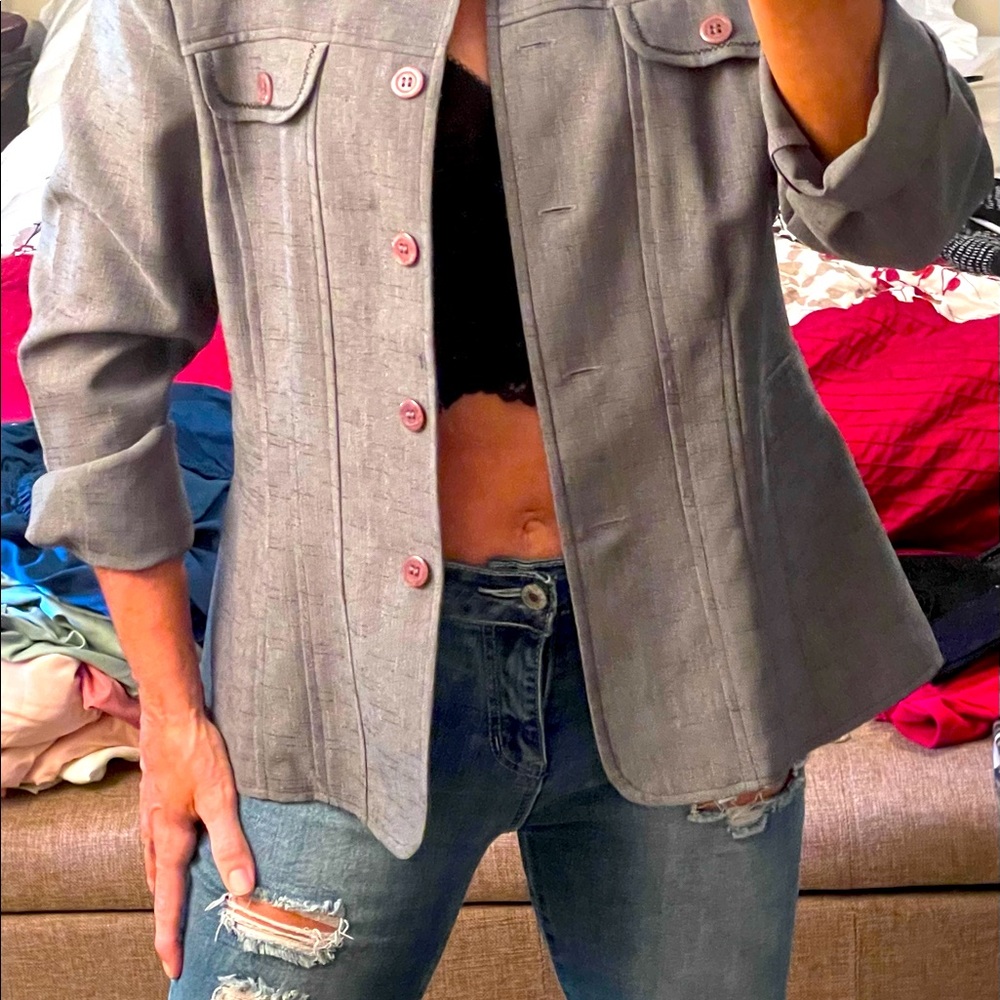 Fall Grey Suit Jacket